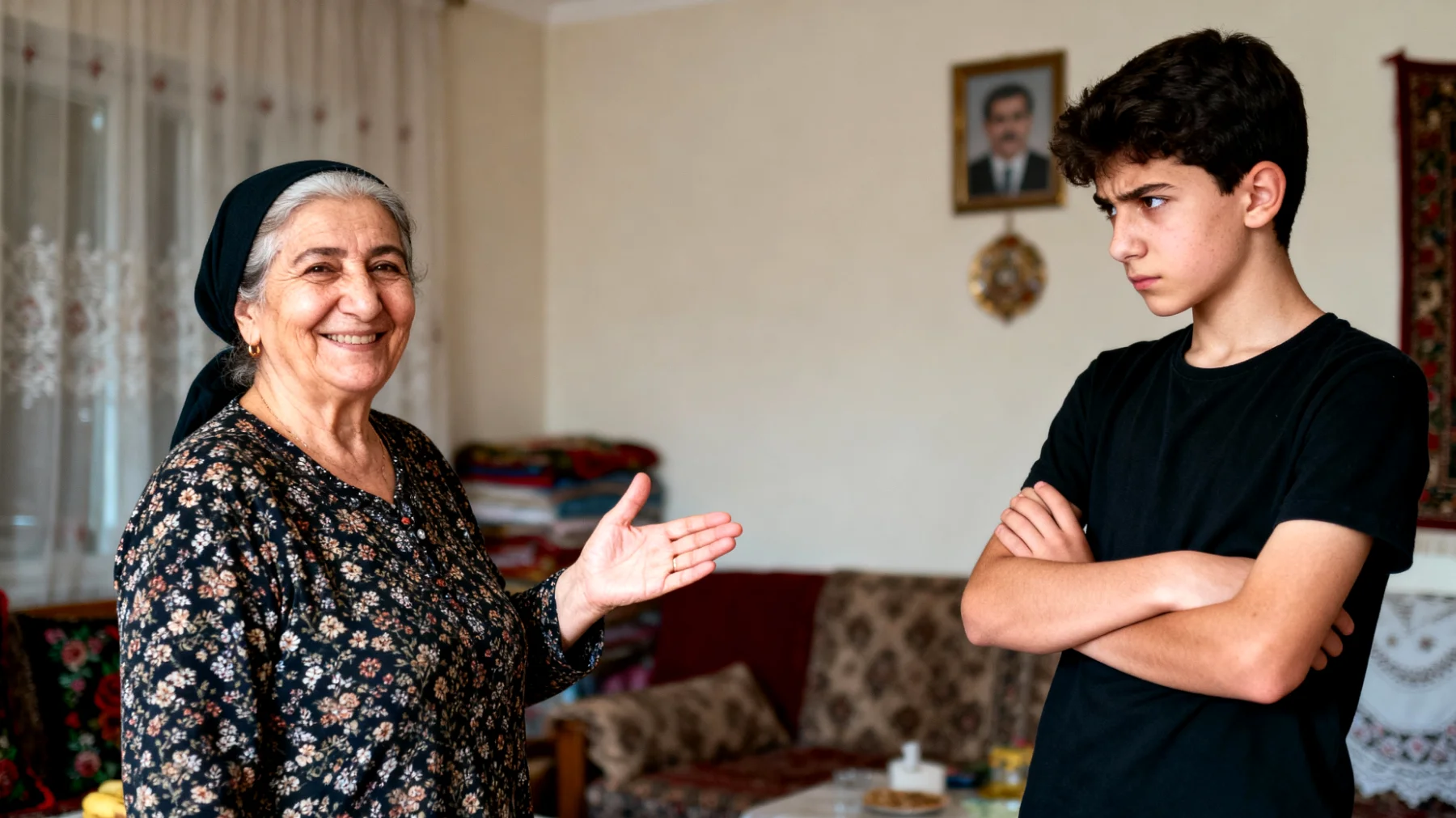 Büyükanne torunu olan ergene karşı aşırı hoşgörülü davranıyor, sınır koyamıyor ve her istediğini kabul ediyor, bu da ergenin kurallara saygı göstermemesine ve manipülatif davranışlar geliştirmesine yol açıyor."