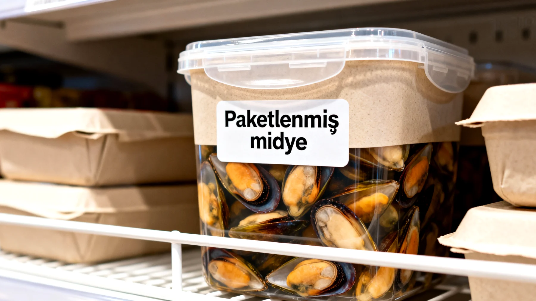 Paketlenmiş midye"